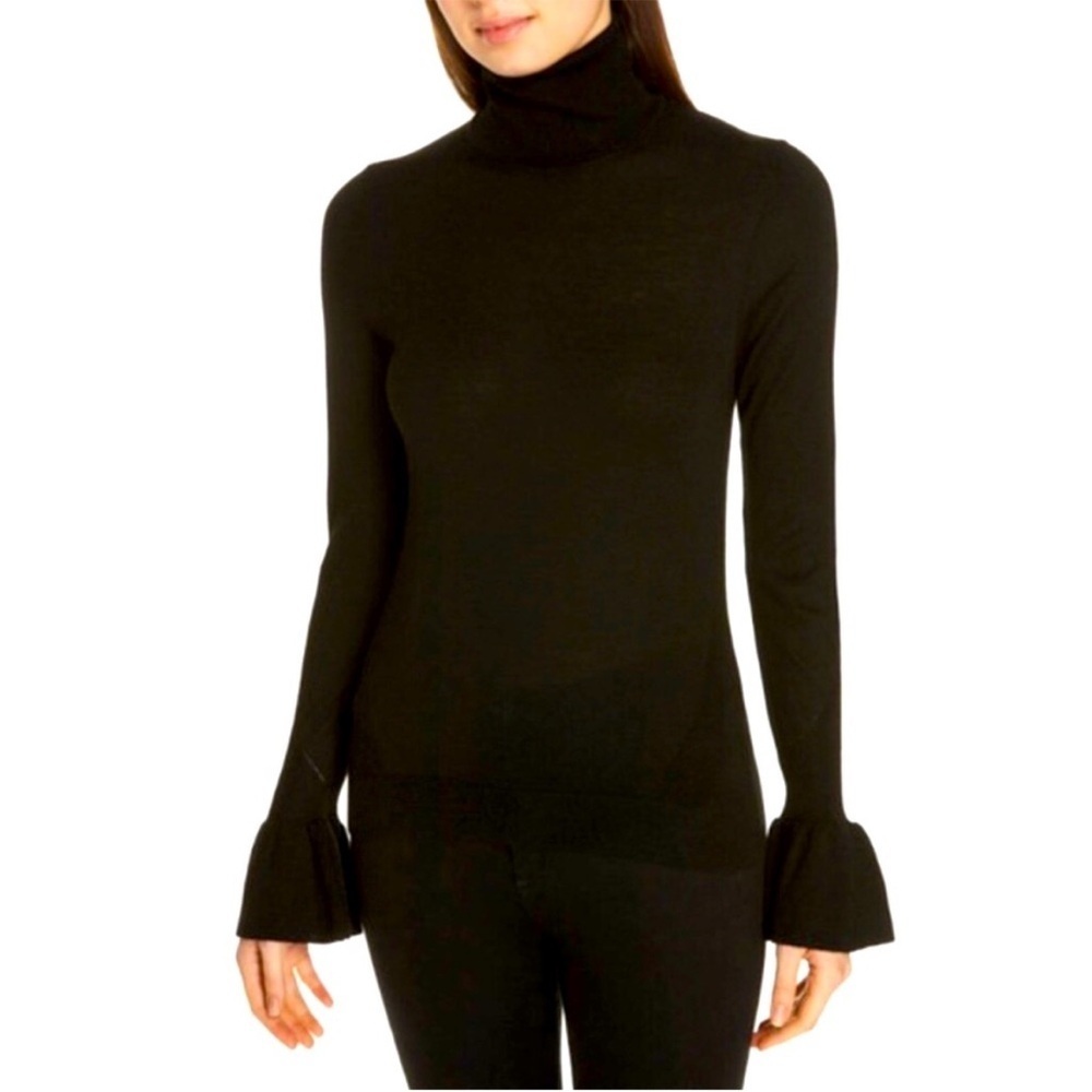 Veronica Beard Merino Wool Belle Sleeve Turtleneck Size Small